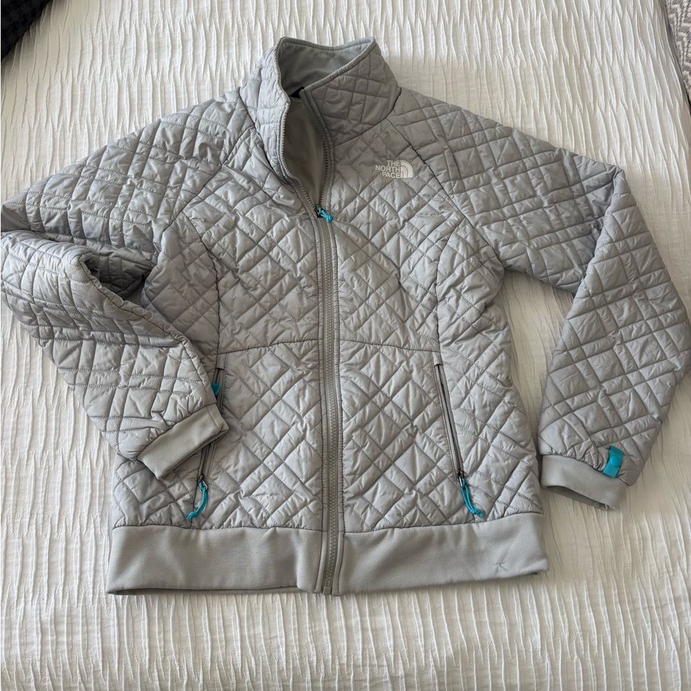 The North Face Gray Quilted Puffer Jacket
